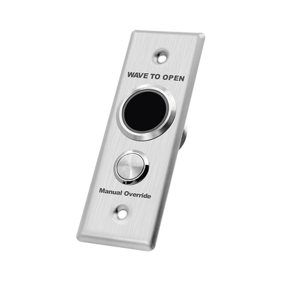 ACCESSPRO - Botón de Salida Doble con Aro Iluminado / IP65 / Diseño Estético Delgado / Temporizador y Distancia Ajustable / Botón Sin Contacto y Botón de Contacto en uno solo