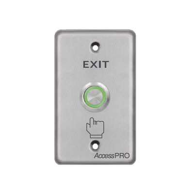 ACCESSPRO - Botón de Aro Iluminado Color Verde/ IP65 / Diseño Elegante / NO,COM,NC