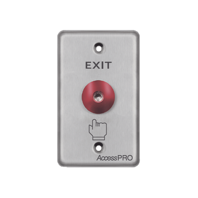 ACCESSPRO - Botón tipo Hongo / Redondo Color Rojo con LED / Estético / NO y COM