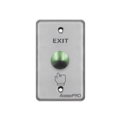 ACCESSPRO - Botón tipo Hongo Color Verde / Contacto NO / Estético / Alta Durabilidad