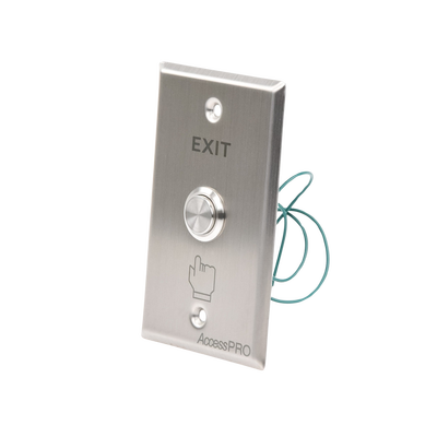 ACCESSPRO - Botón de Cabeza Plana / Exterior IP65 / Estético / NO y COM