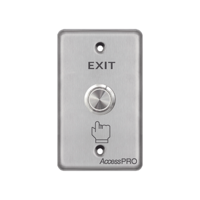 ACCESSPRO - Botón de Cabeza Plana / Exterior IP65 / Estético / NO y COM