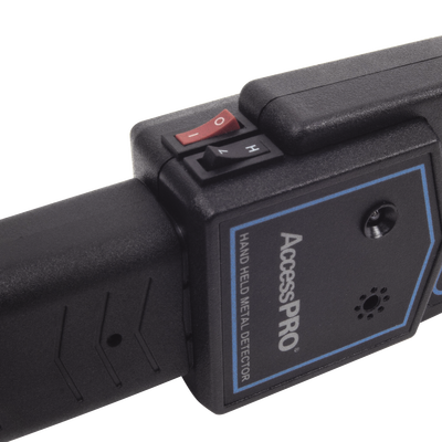 ACCESSPRO - Detector de Metal Portátil para Objetos Pequeños / Protección IP31 / Indicador LED / Vibración y Alarma Audible Simultanea / Para Inspección a Detalle