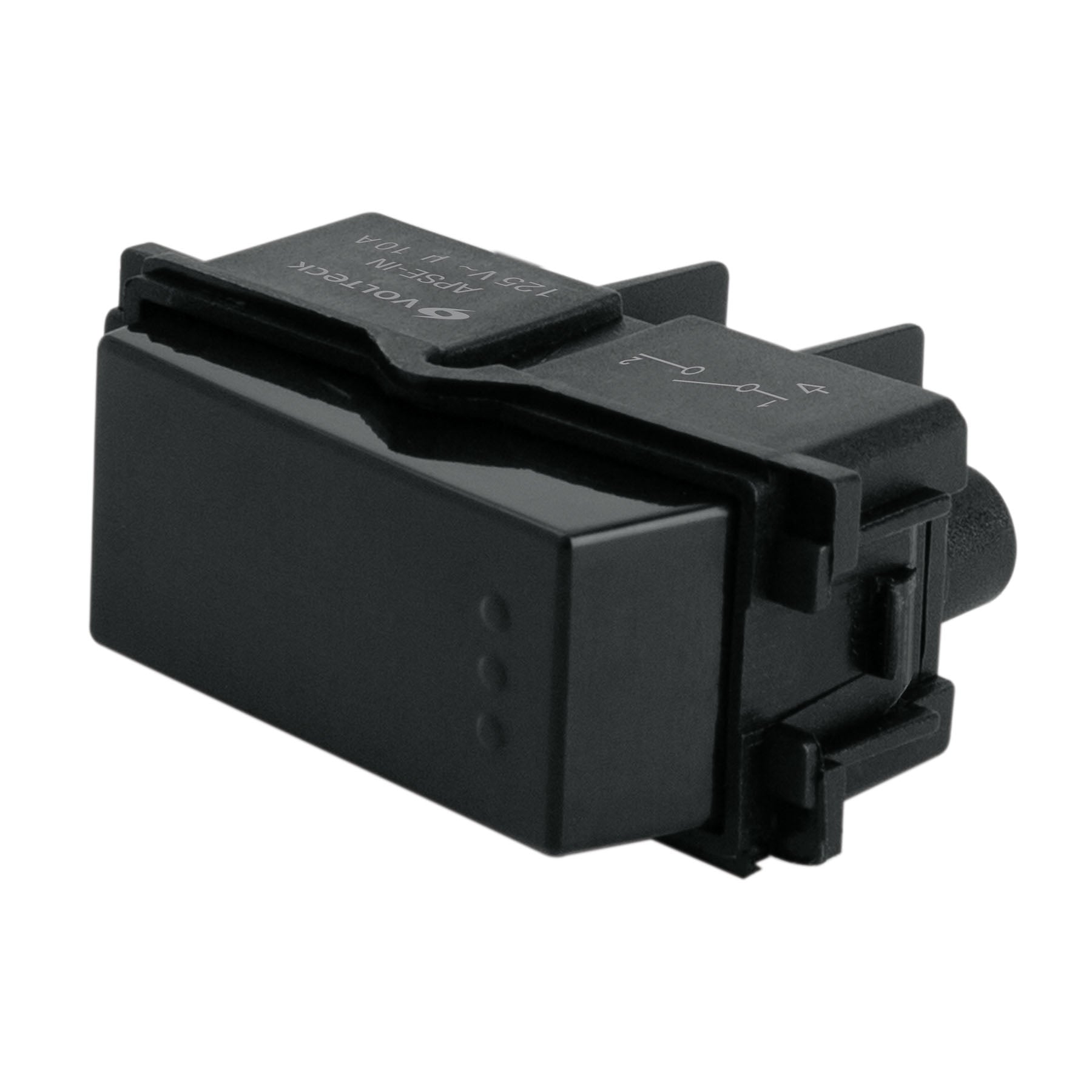 Interruptor sencillo, linea Italiana, color negro, Volteck