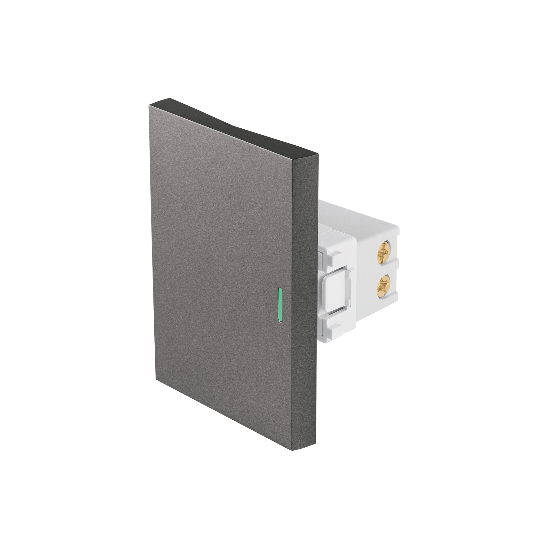Interruptor 3 vias acero inox de 3 modulos, linea Lisboa