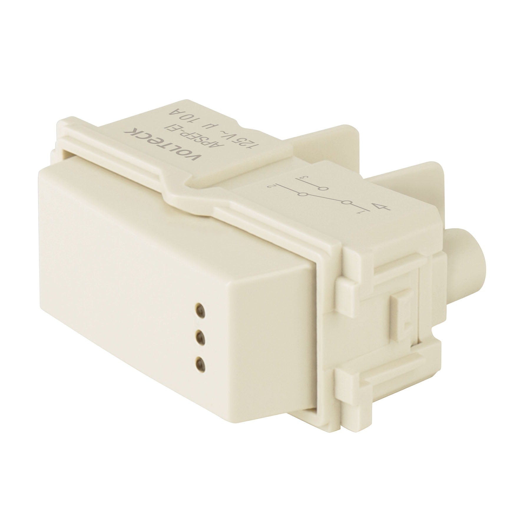 Interruptor de 3 vias con luz piloto, linea Italiana, marfil