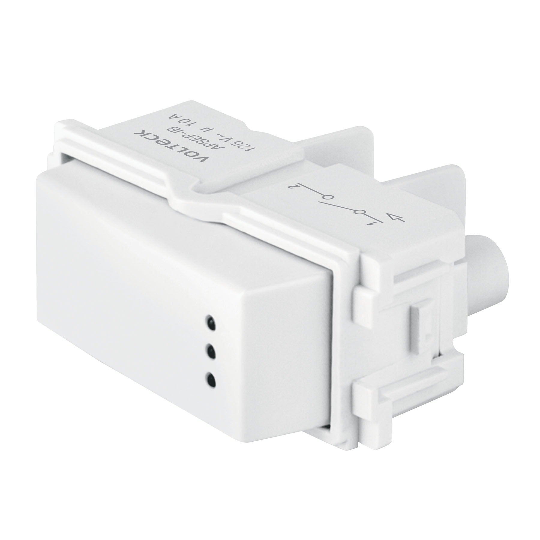 Interruptor sencillo con luz piloto, linea Italiana, blanco