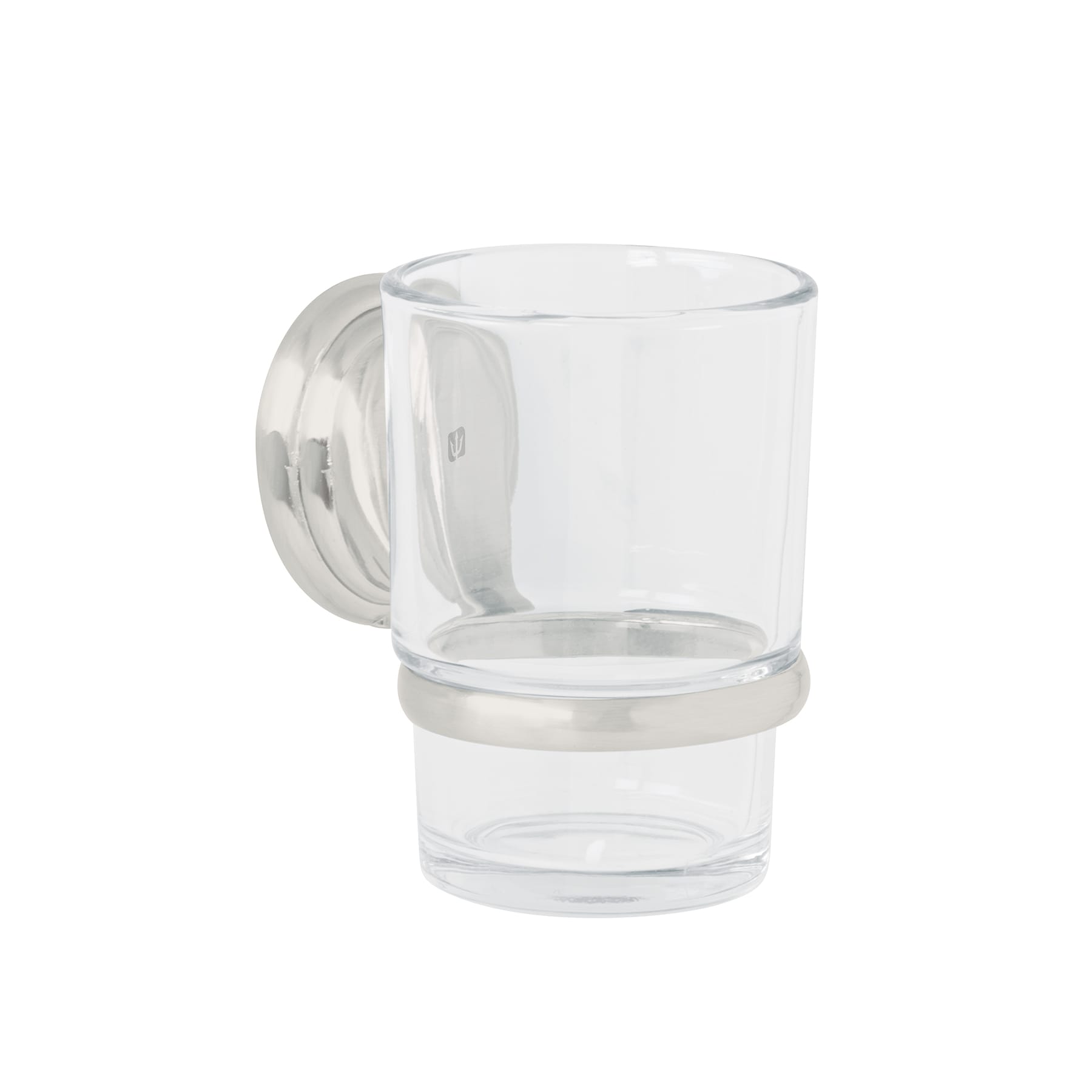 Portavaso cepillero satin con vaso de vidrio, Foset Aqua