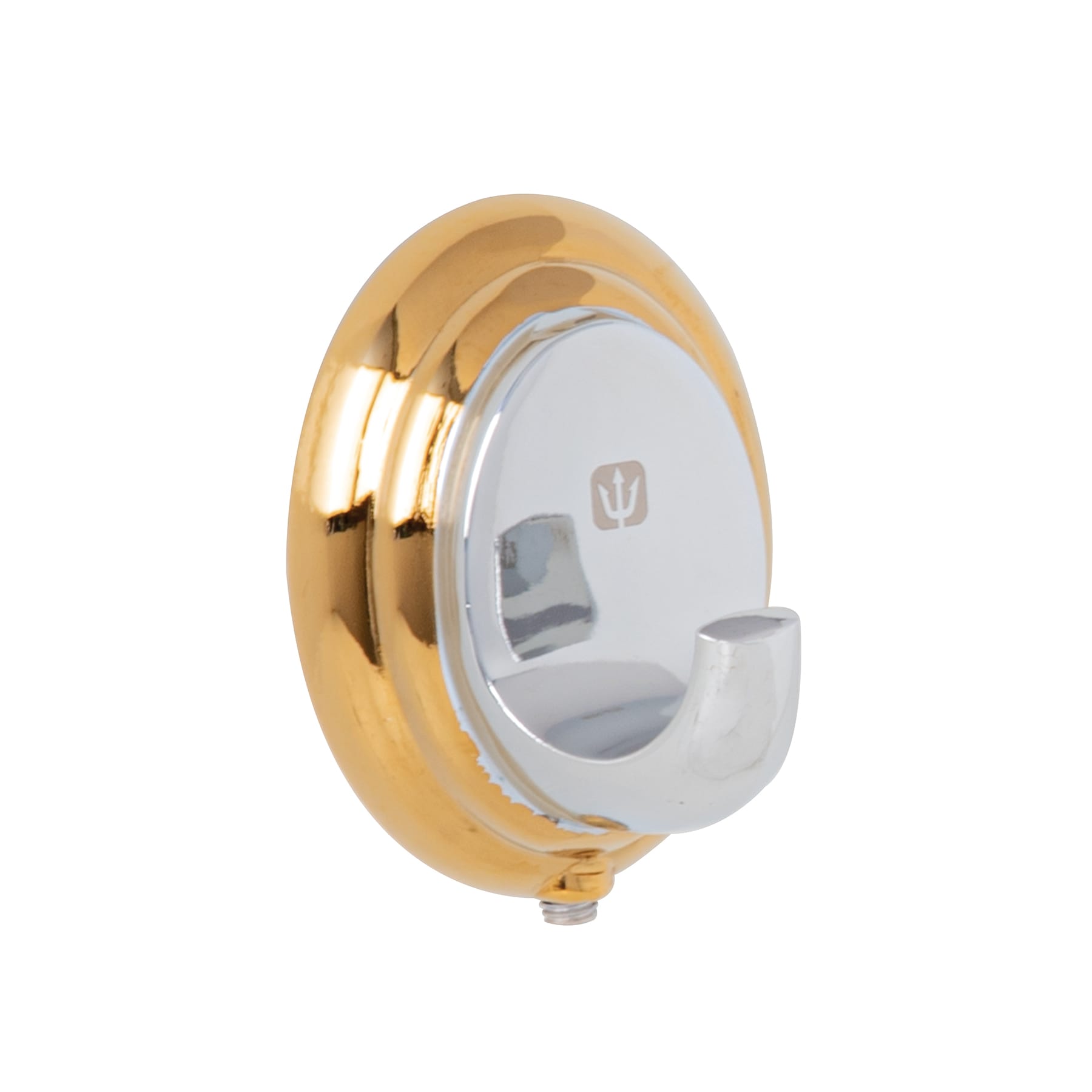 Gancho sencillo metalico acabado cromo-oro, Foset Aqua