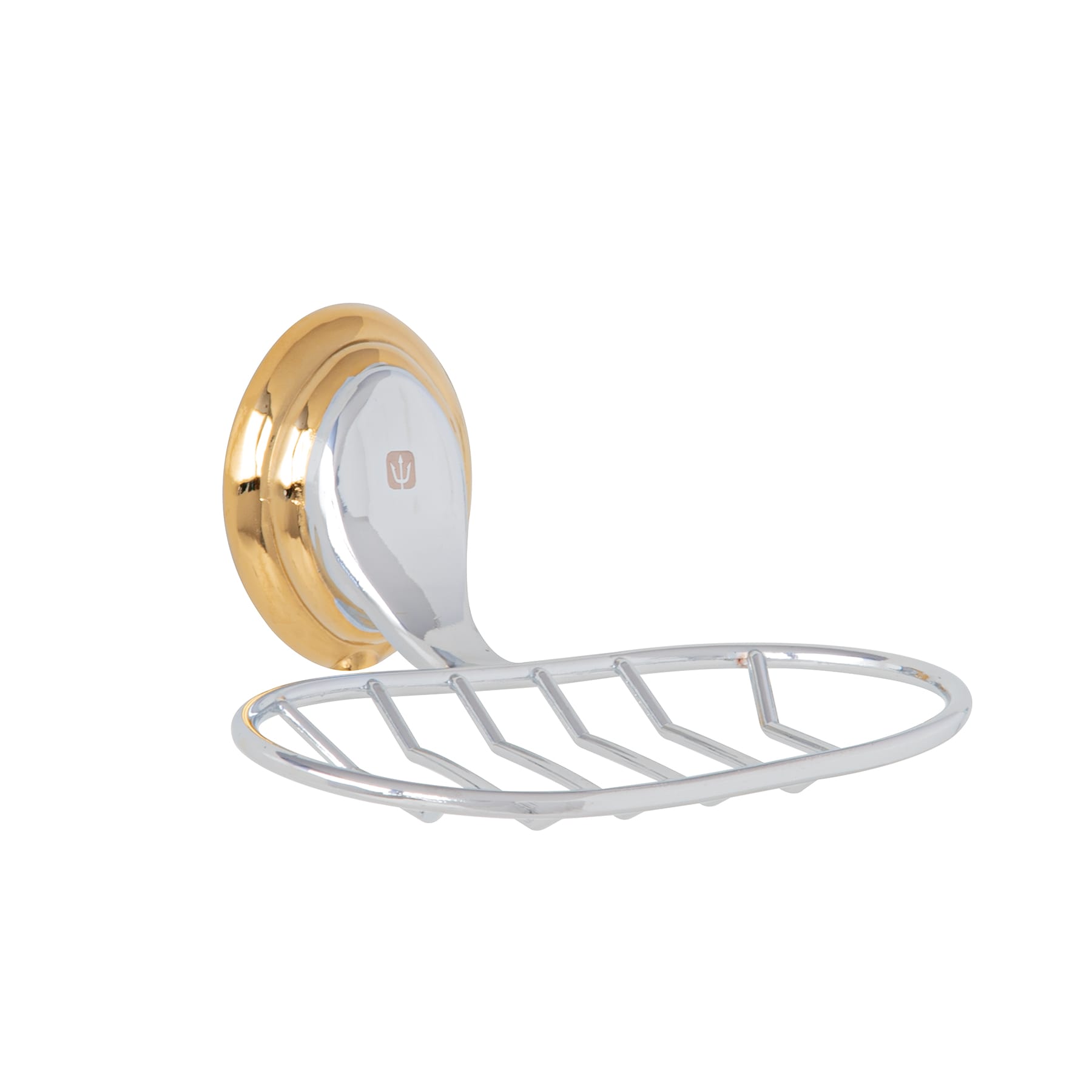 Jabonera metalica cromo-oro, Foset Aqua