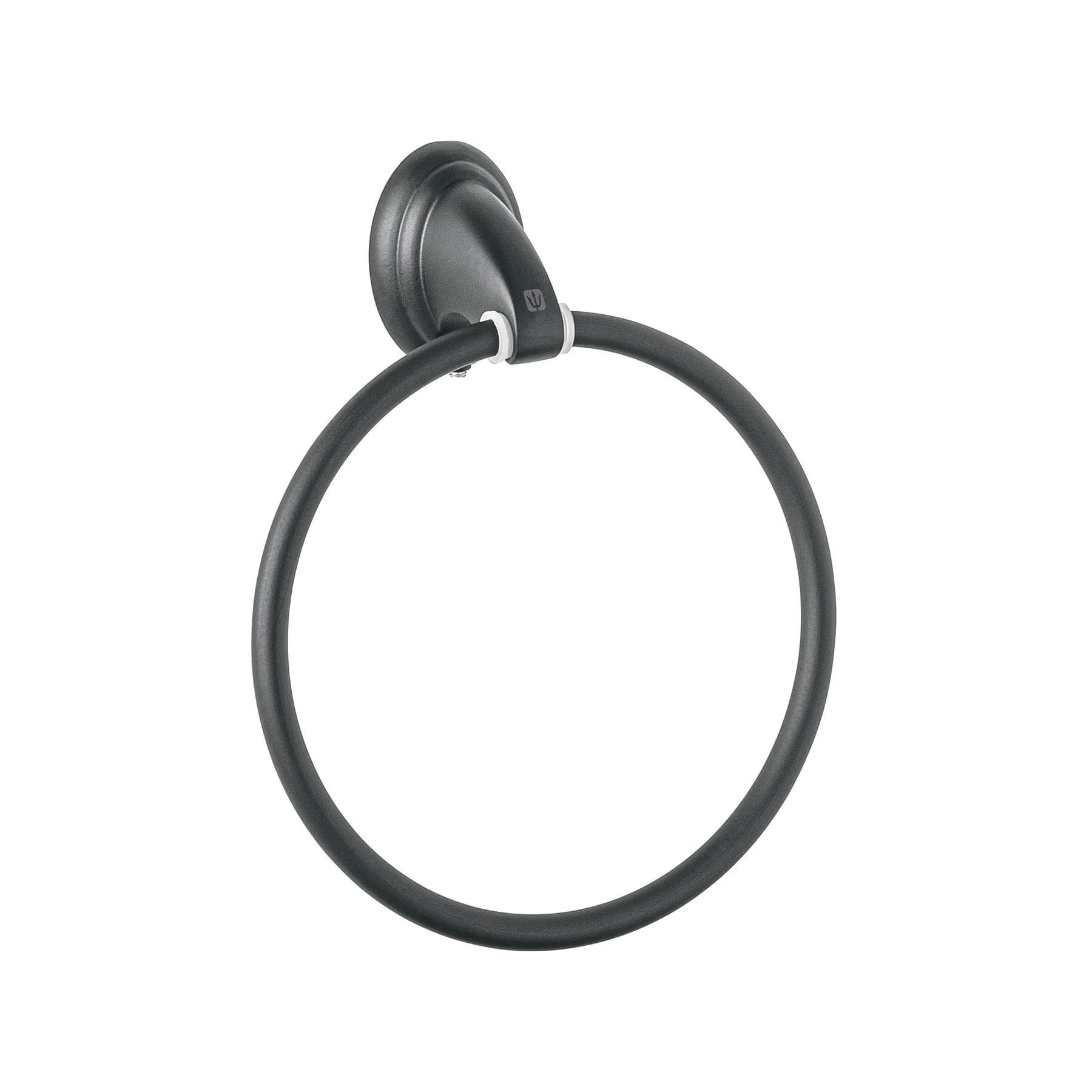 Toallero argolla metalico acabado negro, Foset Aqua