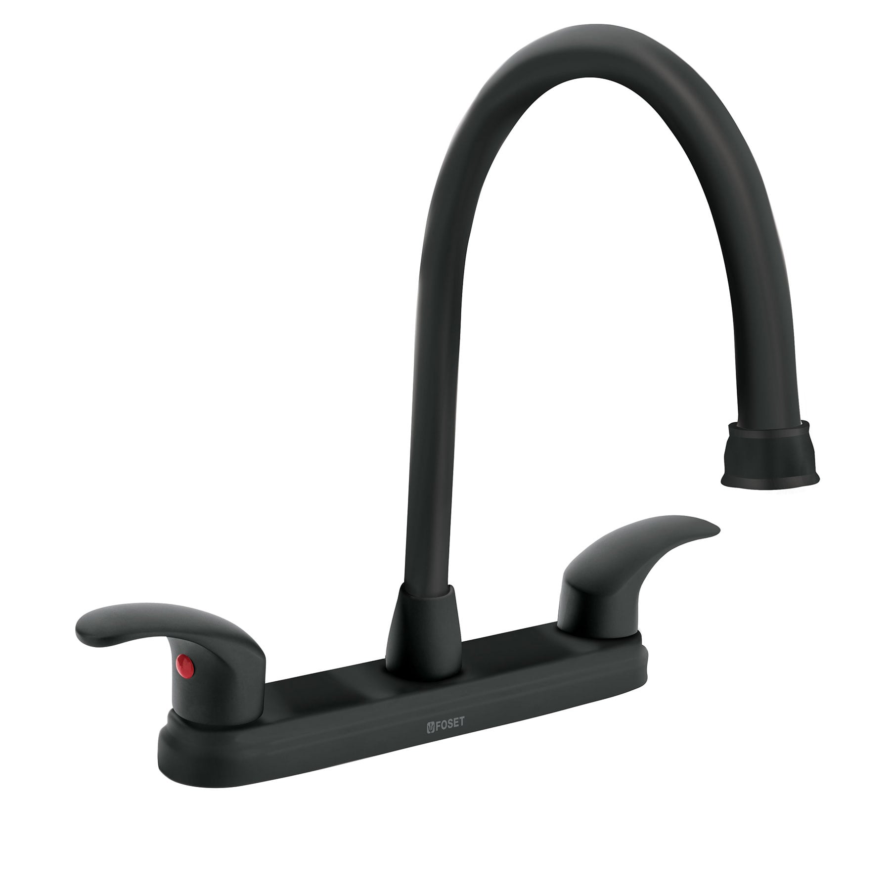 Mezcladora fregadero 8' negro, cuello largo, palanca, AQUA