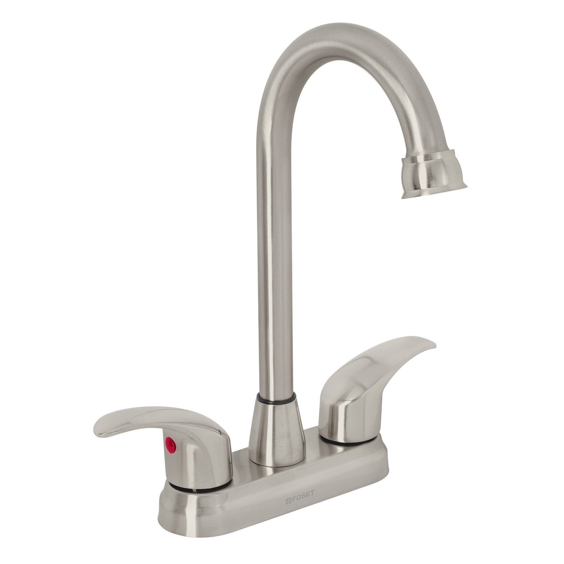 Mezcladora lavabo 4' satin, tipo bar, palanca, AQUA