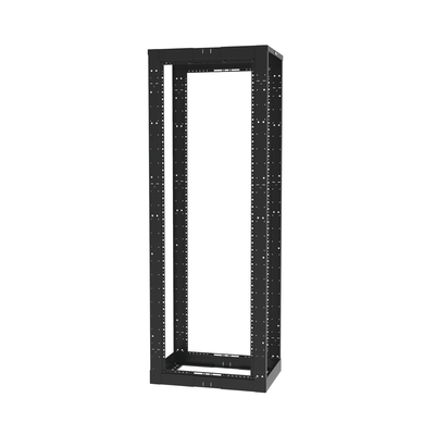 PANDUIT - Rack de Cuatro Postes Estándar de 19", Rieles Roscados #12-24, Profundidad Ajustable de 23 a 42 in, 45 Unidades de Rack, Color Negro