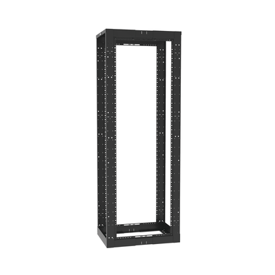 PANDUIT - Rack de Cuatro Postes Estándar de 19", Rieles Roscados #12-24, Profundidad Ajustable de 23 a 42 in, 45 Unidades de Rack, Color Negro