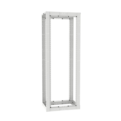PANDUIT - Rack de Cuatro Postes Estándar de 19", Rieles Roscados #12-24, Profundidad Ajustable de 23 a 42 in, 45 Unidades de Rack, Color Blanco