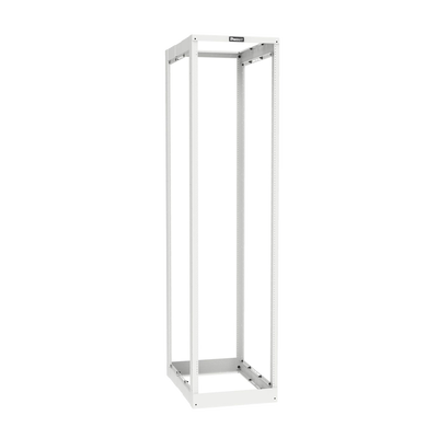 PANDUIT - Rack de Cuatro Postes Estándar de 19", Rieles Roscados #12-24, Profundidad Ajustable de 23 a 42 in, 45 Unidades de Rack, Color Blanco