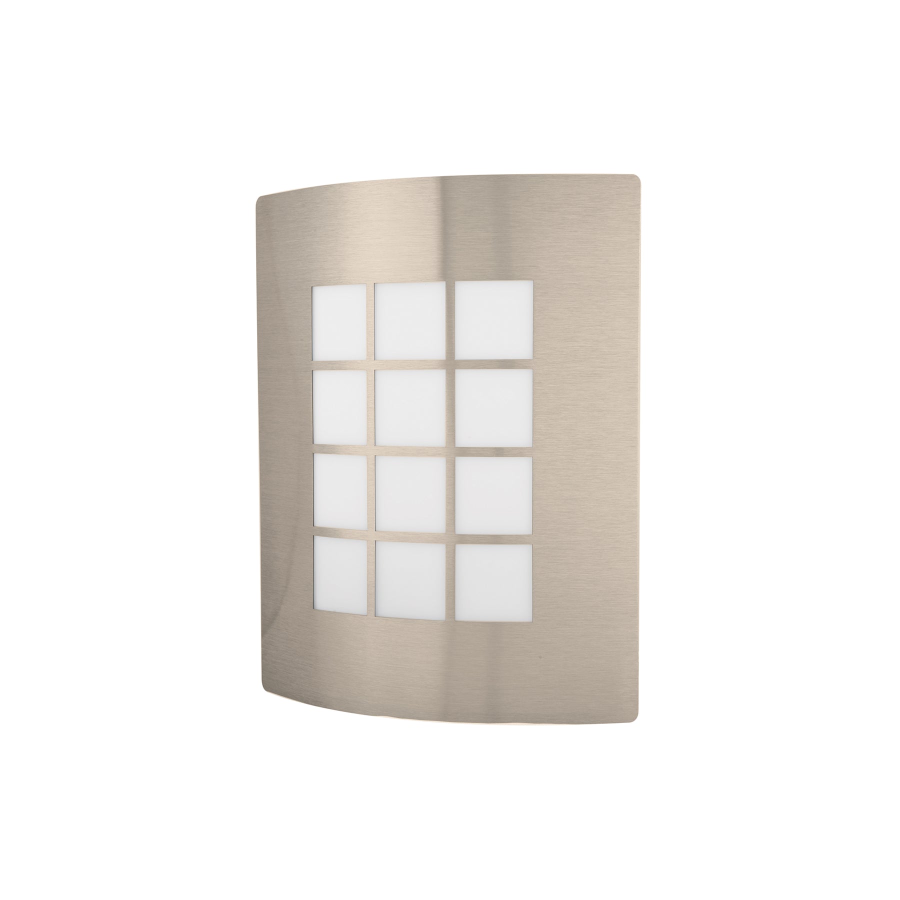 Arbotante decorativo cuerpo acero inox, lampara no incluida
