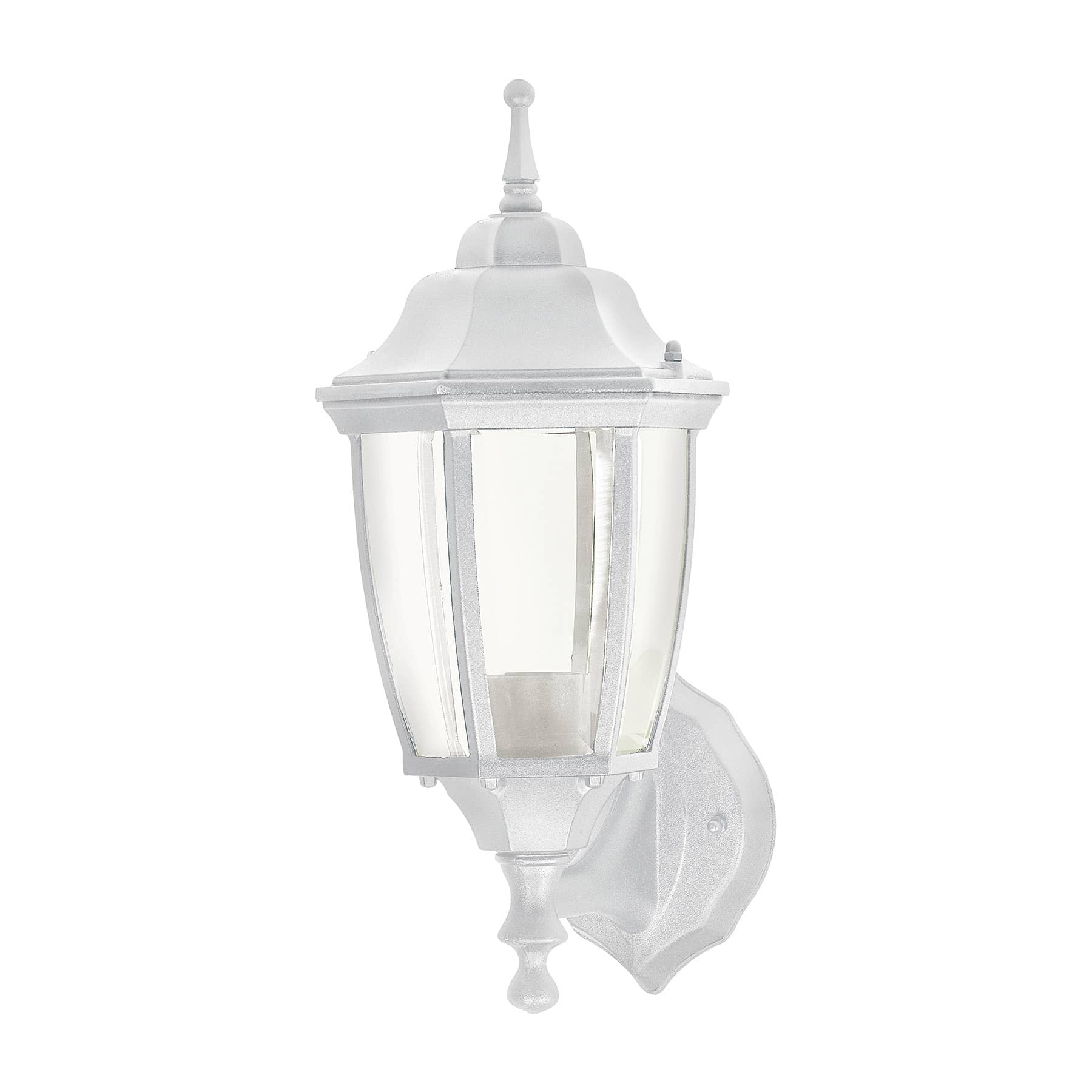 Arbotante tipo farol tradicional soportado p/exterior blanco