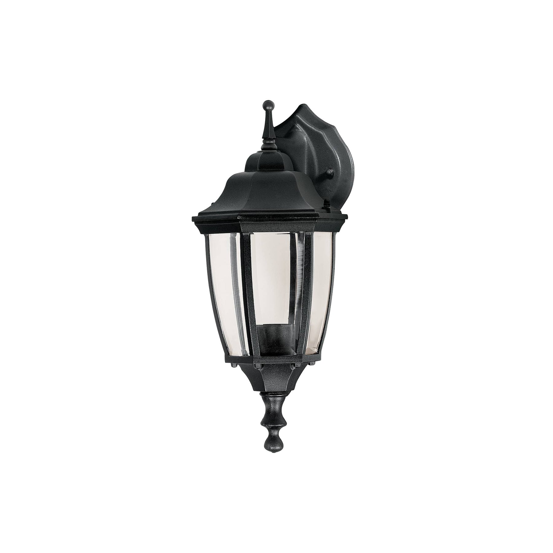 Arbotante tipo farol tradicional suspendido p/exterior negro