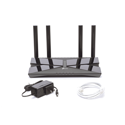 TP-LINK - Router WiFi 6 AX 1500Mbps / MU-MIMO 2X2 y OFDMA / 1 Puerto WAN 10/100/1000 Mbps / 4 Puertos LAN 10/100/1000 Mbps / 4 Antenas Beamforming