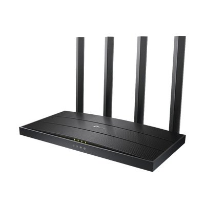 TP-LINK - Router WiFi 6 AX 1500Mbps / MU-MIMO 2X2 y OFDMA / 1 Puerto WAN 10/100/1000 Mbps / 3 Puertos LAN 10/100/1000 Mbps / 4 Antenas / Conexión Inalámbrica OneMesh