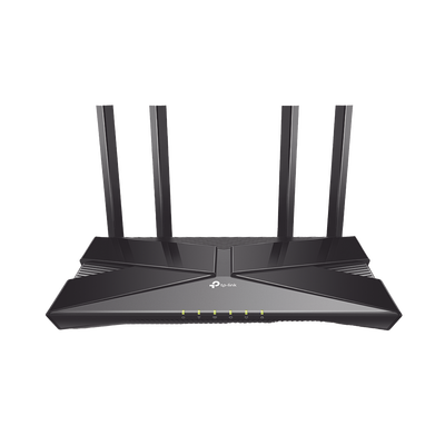 TP-LINK - Router WiFi 6 doble banda AX 1800 Mbps /  MU-MIMO y OFDMA / 1 Puerto WAN 10/100/1000 Mbps / 4 Puertos LAN 10/100/1000 Mbps / 4 Potentes Antenas / Compatible con EasyMESH