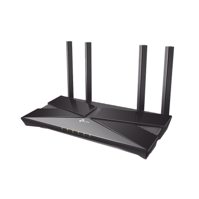 TP-LINK - Router WiFi 6 doble banda AX 1800 Mbps /  MU-MIMO y OFDMA / 1 Puerto WAN 10/100/1000 Mbps / 4 Puertos LAN 10/100/1000 Mbps / 4 Potentes Antenas / Compatible con EasyMESH
