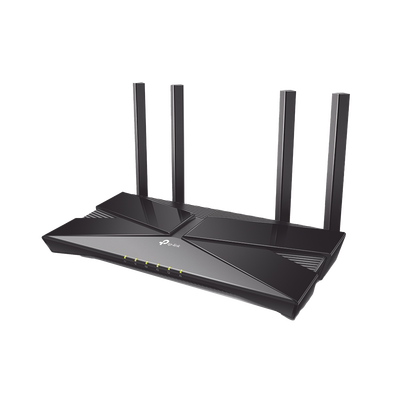 TP-LINK - Router WiFi 6 doble banda AX 1800 Mbps /  MU-MIMO y OFDMA / 1 Puerto WAN 10/100/1000 Mbps / 4 Puertos LAN 10/100/1000 Mbps / 4 Potentes Antenas / Compatible con EasyMESH