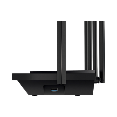 TP-LINK - Router WiFi 6 Doble Banda / AX5400 MU-MIMO 4X4 y OFDMA / 1 puerto WAN 10/100/1000 Mbps / 4 puertos LAN 10/100/1000 Mbps / 1 puerto USB 3.0 /  6 potentes antenas / Administración App (Tether) o Página web / Protección HomeShield