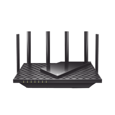 TP-LINK - Router Triple Banda WiFi 6E / AX5400 MU-MIMO / 1 Puerto WAN 1 10/100/1000 Mbps / 4 Puertos LAN 10/100/1000 Mbps / 1 puerto USB 3.0 / 6 antenas de alta ganancia / OneMesh ™
