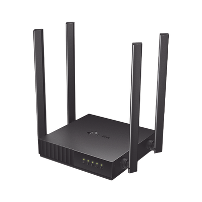 TP-LINK - Router Inalámbrico doble banda AC, 2.4 GHz y 5 GHz Hasta 1200 Mbps, 4 antenas externas omnidireccional, 4 Puertos LAN 10/100 Mbps, 1 Puerto WAN 10/100 Mbps, Versión 6