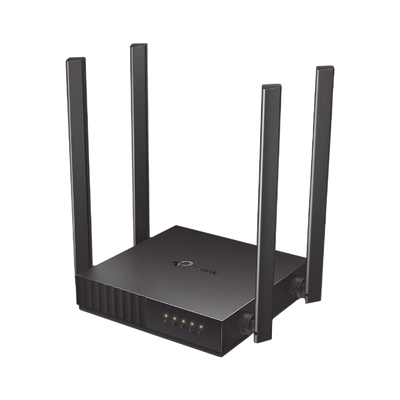 TP-LINK - Router Inalámbrico doble banda AC, 2.4 GHz y 5 GHz Hasta 1200 Mbps, 4 antenas externas omnidireccional, 4 Puertos LAN 10/100 Mbps, 1 Puerto WAN 10/100 Mbps, Versión 6