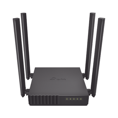 TP-LINK - Router Inalámbrico doble banda AC, 2.4 GHz y 5 GHz Hasta 1200 Mbps, 4 antenas externas omnidireccional, 4 Puertos LAN 10/100 Mbps, 1 Puerto WAN 10/100 Mbps, Versión 6
