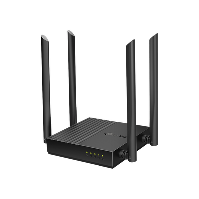 TP-LINK - Router Inalámbrico AC 1200 / Doble Banda MU-MIMO / 1 puerto WAN 10/100/1000 Mbps / 4 puertos LAN 10/100/1000 Mbps / Compatible con EasyMesh / Administración Web o App Tether