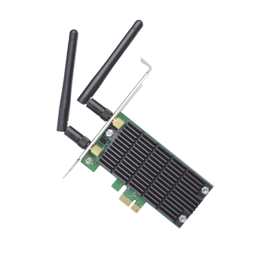 TP-LINK - Adaptador  PCI inalámbrico doble banda AC 1200 Mbps / Antena de alta ganancia / Tecnología MU-MUMO 2X2 / Soporte de perfil bajo y Altura completa