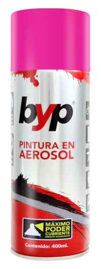 Pintura en aerosol byp FLUORESCENTES ROSA