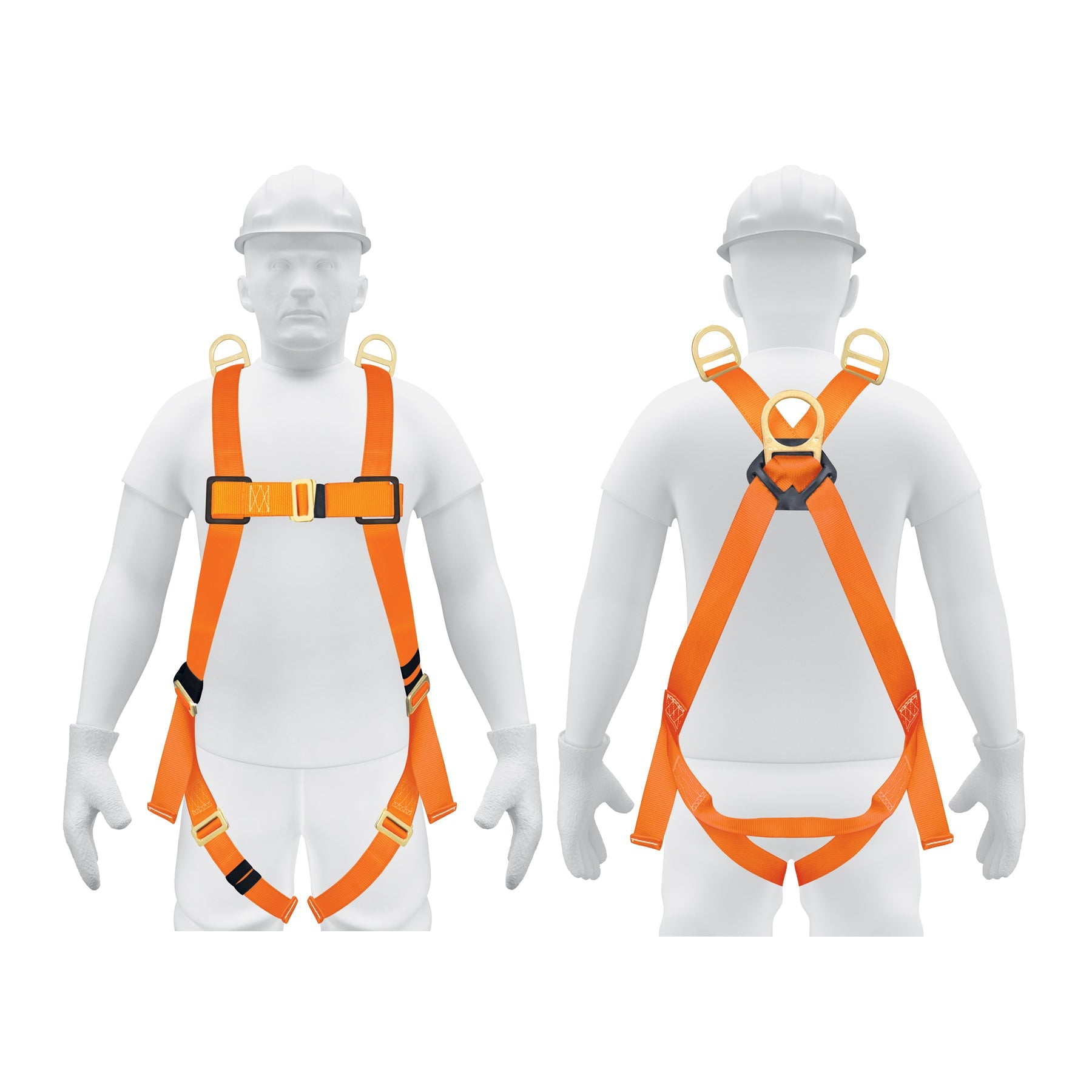 Arnes de cuerpo completo con 3 anillos, ANSI, Truper