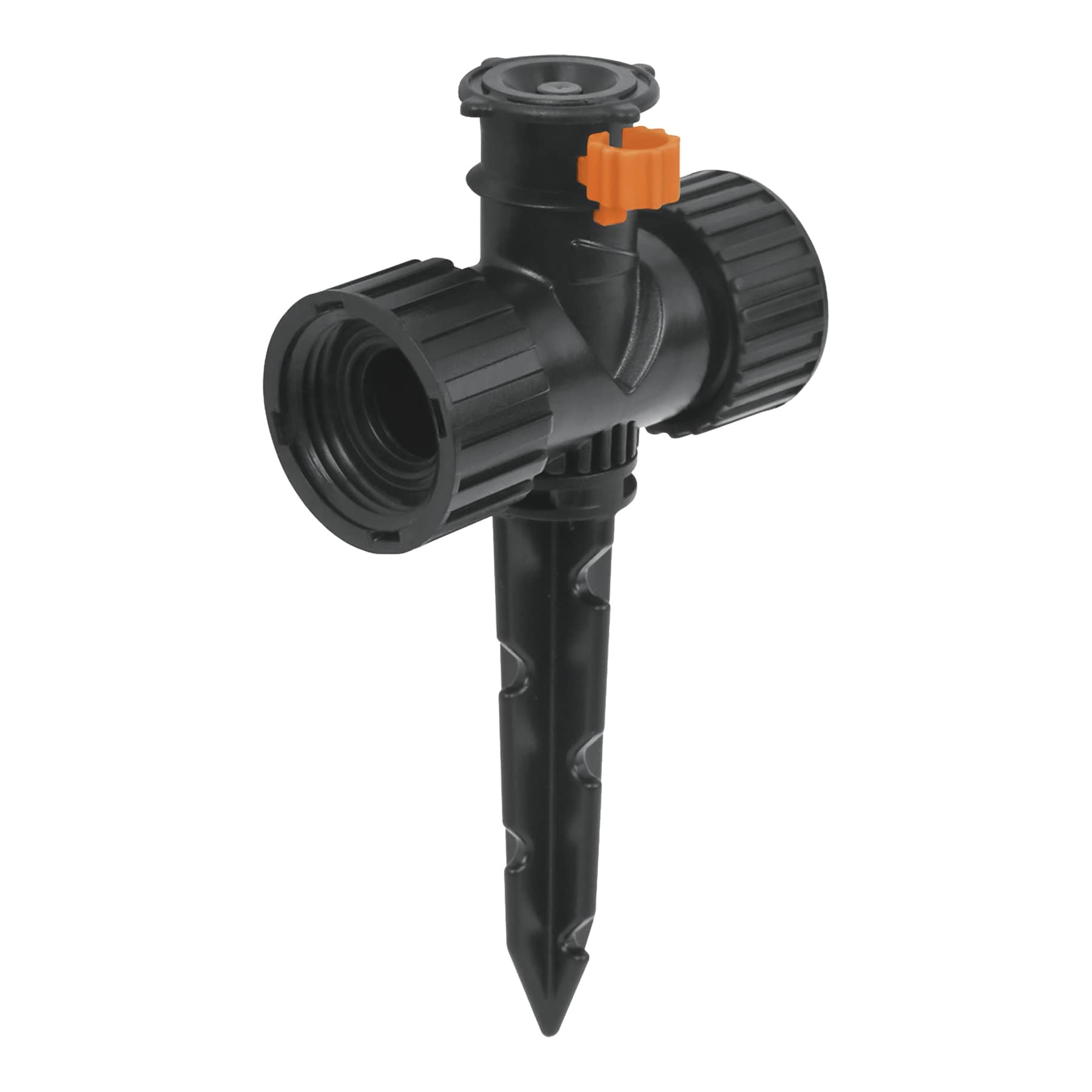 Mini aspersor plastico, dos vias, irrigacion 360¡, Truper