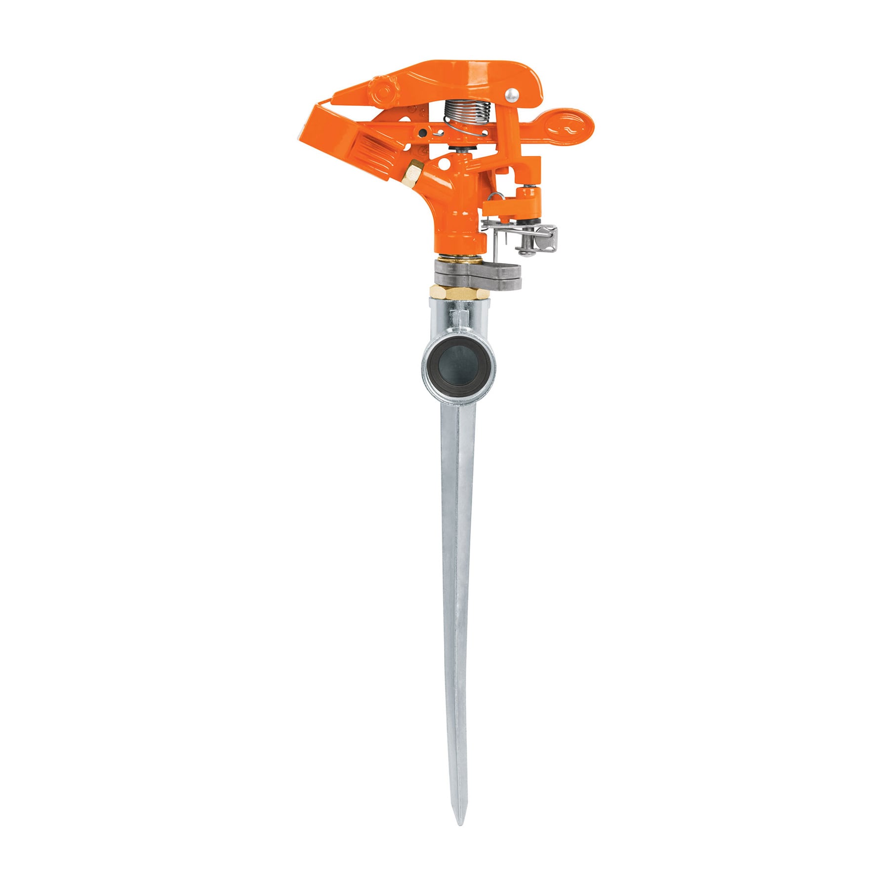 Aspersor metalico 11' una via, estaca metalica, Truper
