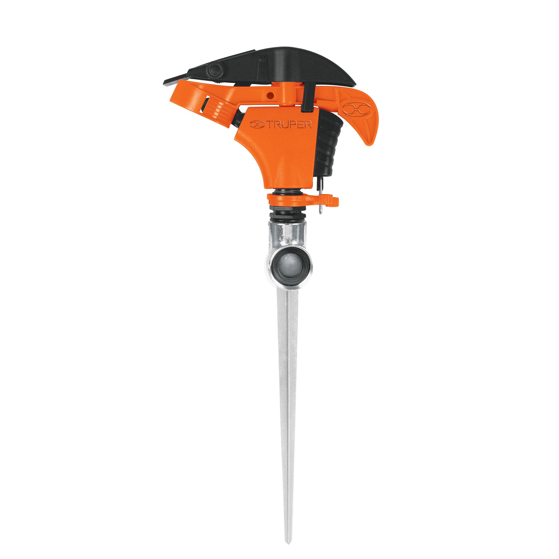 Aspersor plastico 11', una via, estaca metalica, Truper