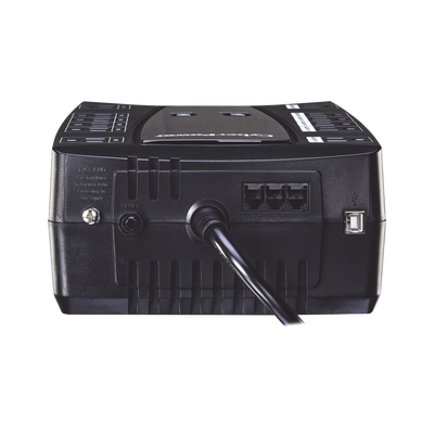 CYBERPOWER - UPS de 750 VA/450 W, Topología Línea Interactiva, Entrada 120 Vca NEMA 5-15P, Tipo Gabinete Compacto, Con 12 Tomas NEMA 5-15R