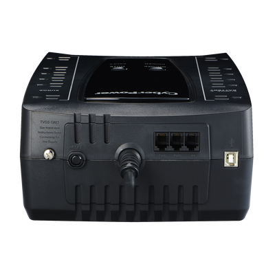 CYBERPOWER - UPS de 750 VA/450 W, Topología Línea Interactiva, Entrada 120 Vca NEMA 5-15P, Tipo Gabinete Compacto, Con 12 Tomas NEMA 5-15R
