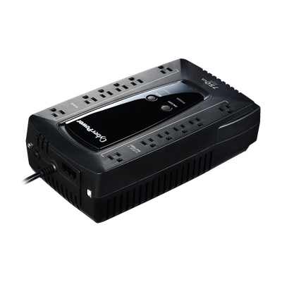 CYBERPOWER - UPS de 750 VA/450 W, Topología Línea Interactiva, Entrada 120 Vca NEMA 5-15P, Tipo Gabinete Compacto, Con 12 Tomas NEMA 5-15R