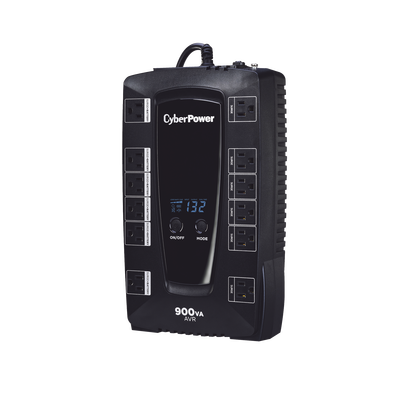 CYBERPOWER - UPS de 900 VA/480 W, Topología Línea Interactiva, Entrada 120 Vca NEMA 5-15P, Tipo Gabinete Compacto, Con 12 Tomas NEMA 5-15R