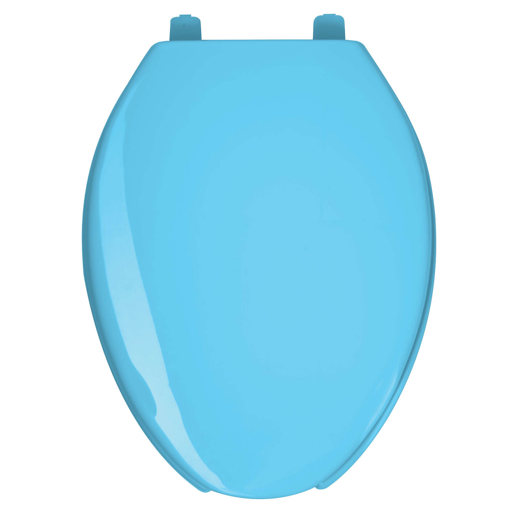 Asiento alargado con tapa para WC, abierto, azul, FOSET
