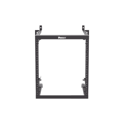 PANDUIT - Rack PanZone® de Montaje en Pared, de 19in, Profundidad Ajustable, Rieles Numerados y Roscados #12-24, 12 UR, Color Negro