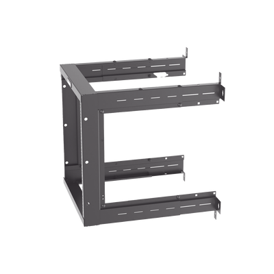 PANDUIT - Rack PanZone® de Montaje en Pared, de 19in, Profundidad Ajustable, Rieles Numerados y Roscados #12-24, 12 UR, Color Negro