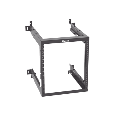 PANDUIT - Rack PanZone® de Montaje en Pared, de 19in, Profundidad Ajustable, Rieles Numerados y Roscados #12-24, 12 UR, Color Negro