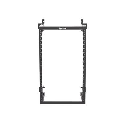 PANDUIT - Rack PanZone® de Montaje en Pared, de 19in, Profundidad Ajustable, Rieles Numerados y Roscados #12-24, 18 UR, Color Negro